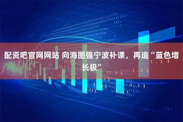 配资吧官网网站 向海图强宁波补课，再造“蓝色增长极”