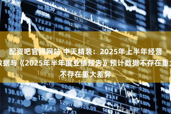 配资吧官网网站 中天精装：2025年上半年经营成果数据与《2025年半年度业绩预告》预计数据不存在重大差异